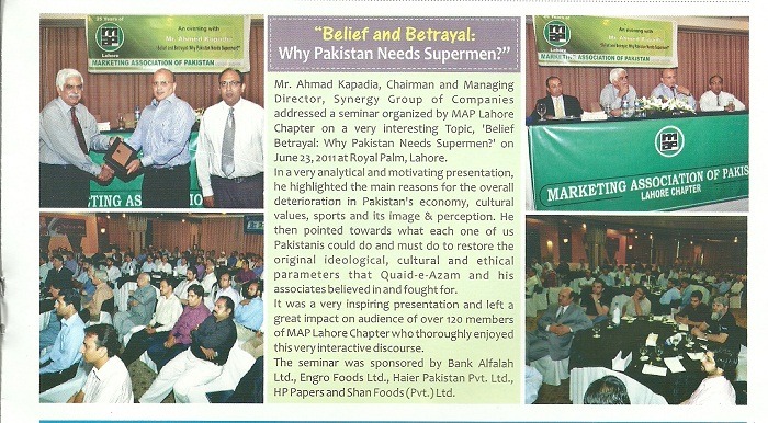 Marketing Association of Pakistan, Lahore Chapter – Newsletter